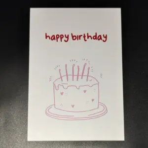 Листівка "Happy Birthday" Pink cake