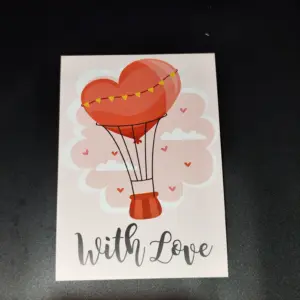 Листівка "With Love" Повітряна куля