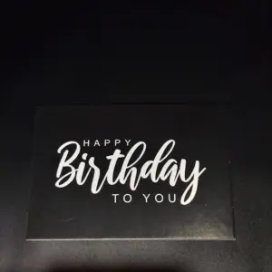 Листівка "Happy Birthday to you" чорна